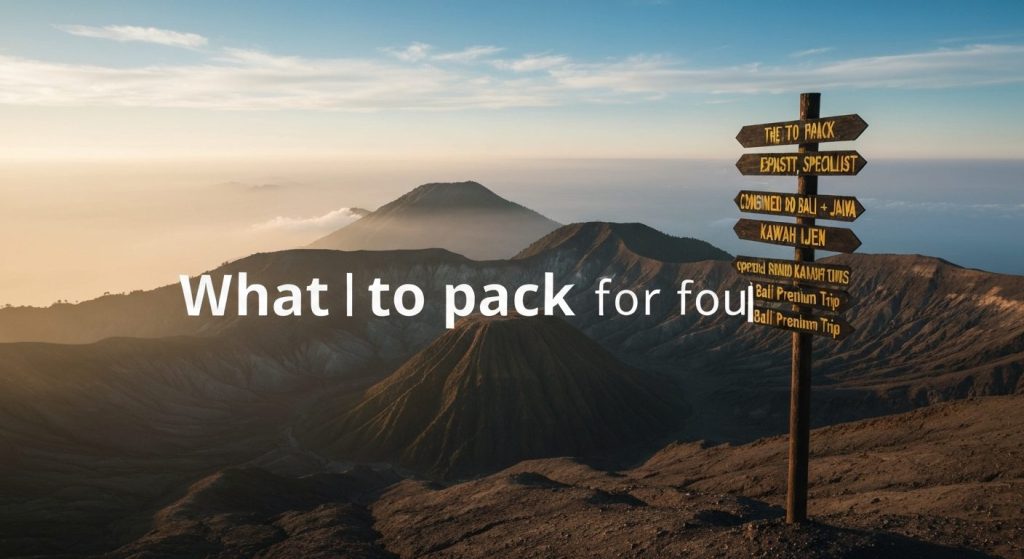 what to pack for bromo ijen tour from bali — Photorealistic editorial travel photograph relevant to: The honest, expert-