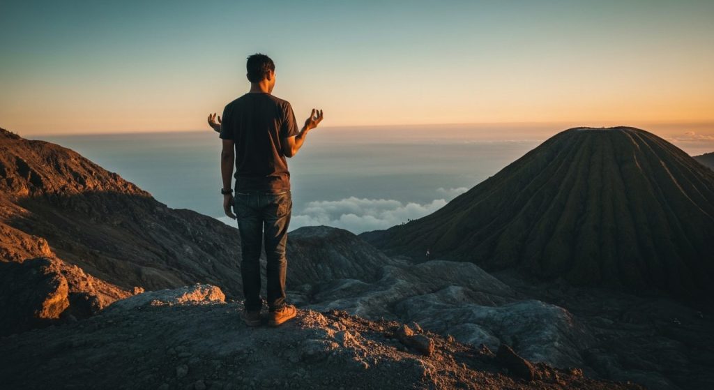 how to get ijen crater permit for blue fire hike — Photorealistic editorial travel photograph relevant to: The honest, e